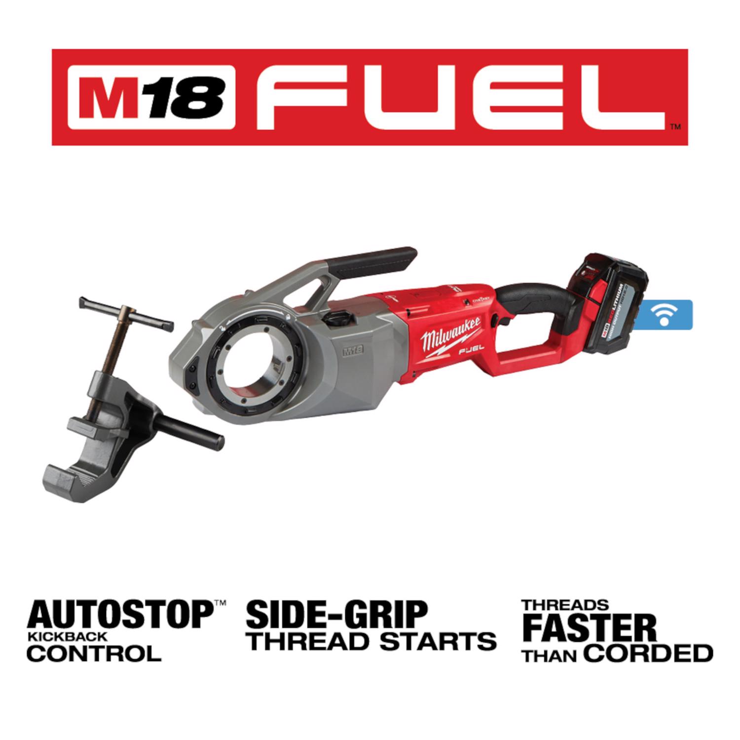 MW M18 FUEL 2 in. Pipe Threader Kit Black/Red 5 pc