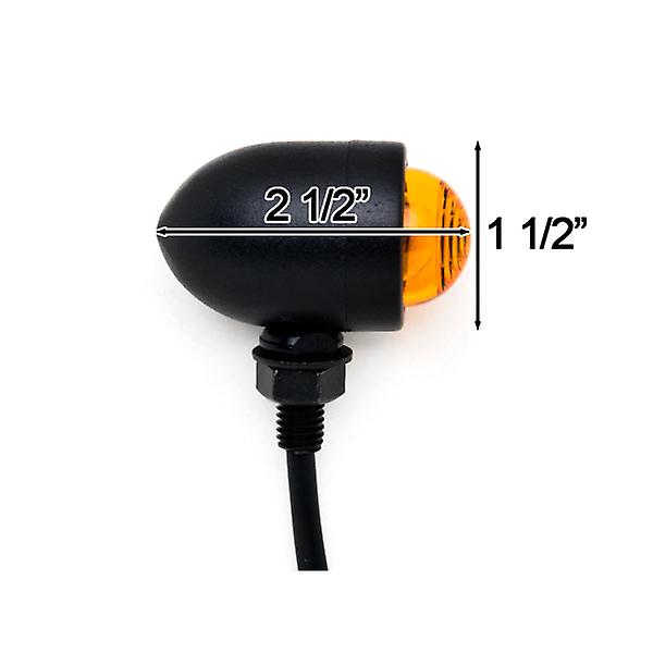 Motorcycle 2 pcs Black Amber Turn Signals Lights Compatible with Honda Gold Wing Goldwing GL 500 650 1000 1100