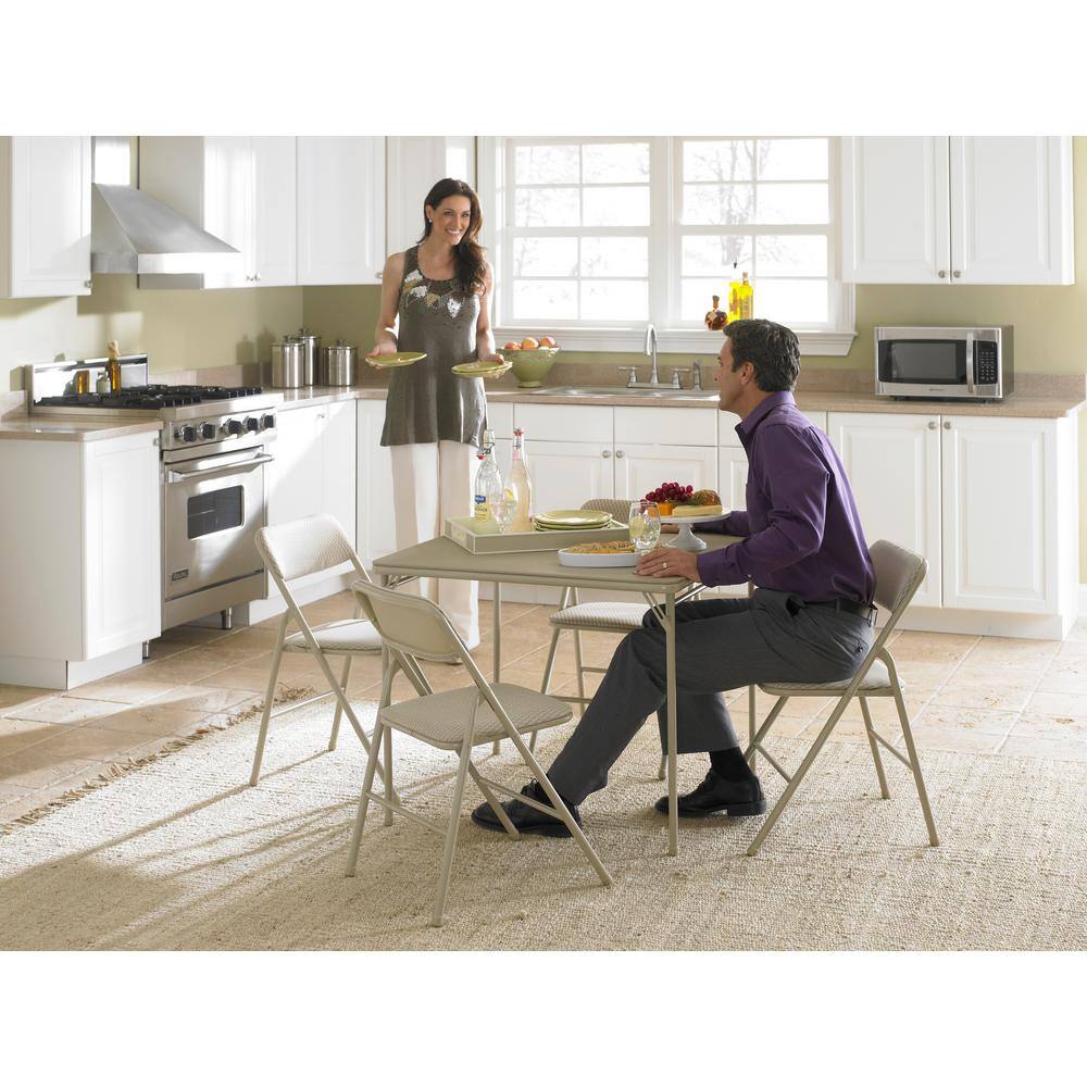 Cosco 5-Piece Folding Dining Set Tan 14551WHD1E