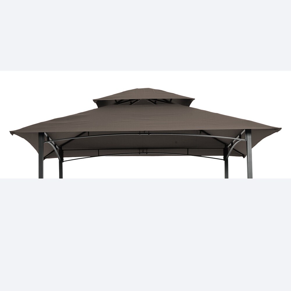 Grill Gazebo Replacement Canopy Double Tiered BBQ Tent Roof Top Cover