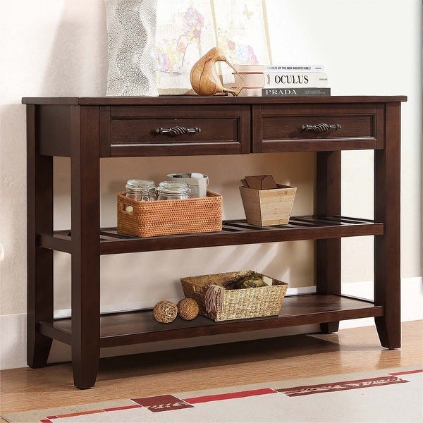 Mid-Century Style 42'' Solid Wood Buffet Sideboard