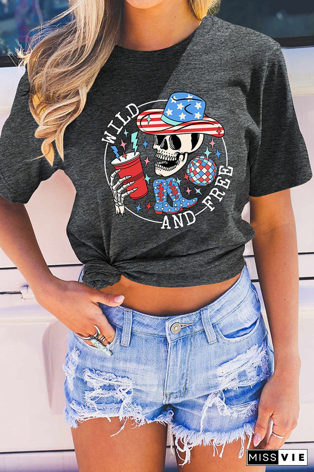 Wild and Free 4th of July Graphic Tee