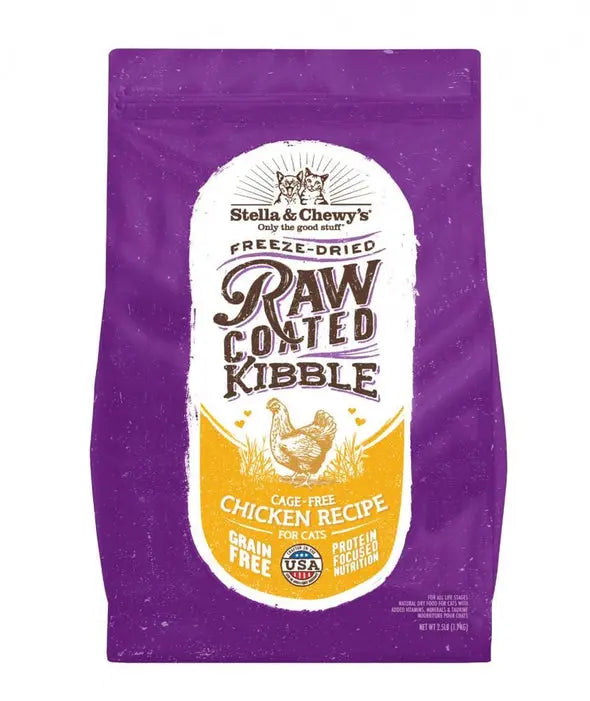 Stella and Chewy Raw Coated Kibble Cage Free Chicken Recipe Dry Cat Fo;