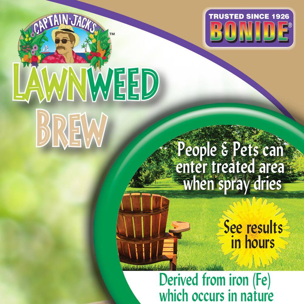 Bonide Captain Jack's Lawnweed Brew 128 oz. Ready-to-Use Spray Controls Weeds Moss Algae Lichens and Disease 2615