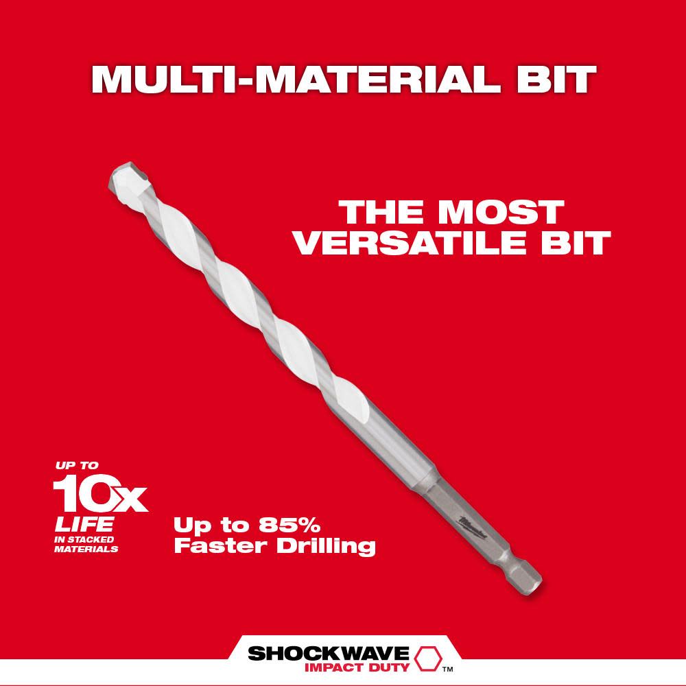 5pc. SHOCKWAVE™ Carbide Multi-Material Drill Bits ;