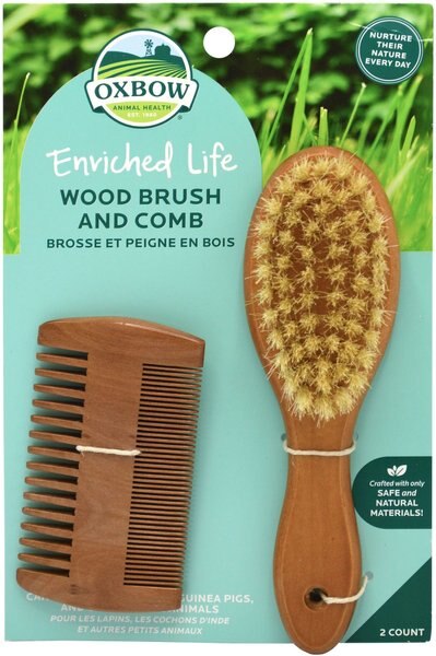 Oxbow Enriched Life Wood Small Animal Brush and Comb