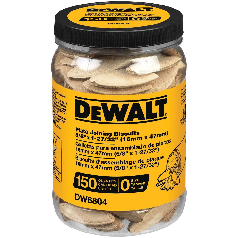 DEWALT Tube of 150 No. 0 size Biscuits DW6804 from DEWALT