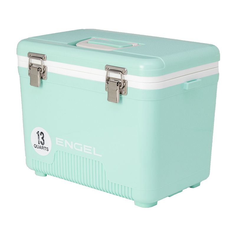 Engel 13 Quart 18 Can Leak Proof Odor Resistant Insulated Cooler Drybox， Seafoam