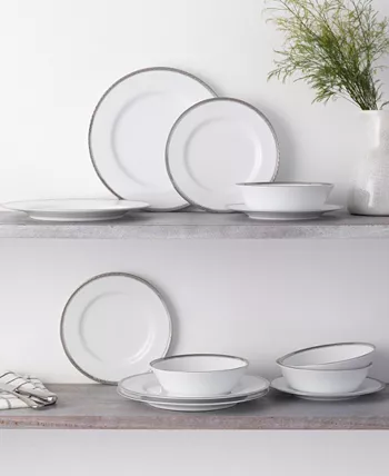 Noritake Whiteridge Platinum Set Of 4 Soup Bowls 7 20 Oz.