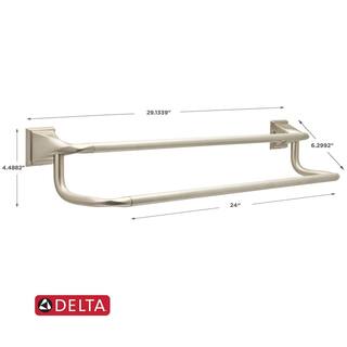 Delta Everly 24 in. Double Towel Bar in SpotShield Brushed Nickel EVE25-DN