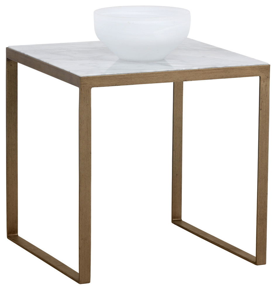 Evert End Table  White   Contemporary   Side Tables And End Tables   by HedgeApple  Houzz