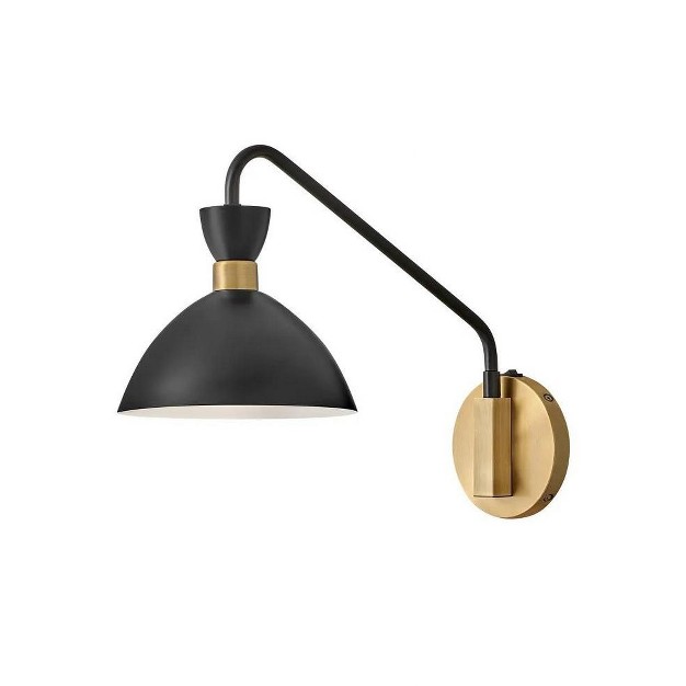 Lark Simon 1 Light Sconce Black heritage Brass