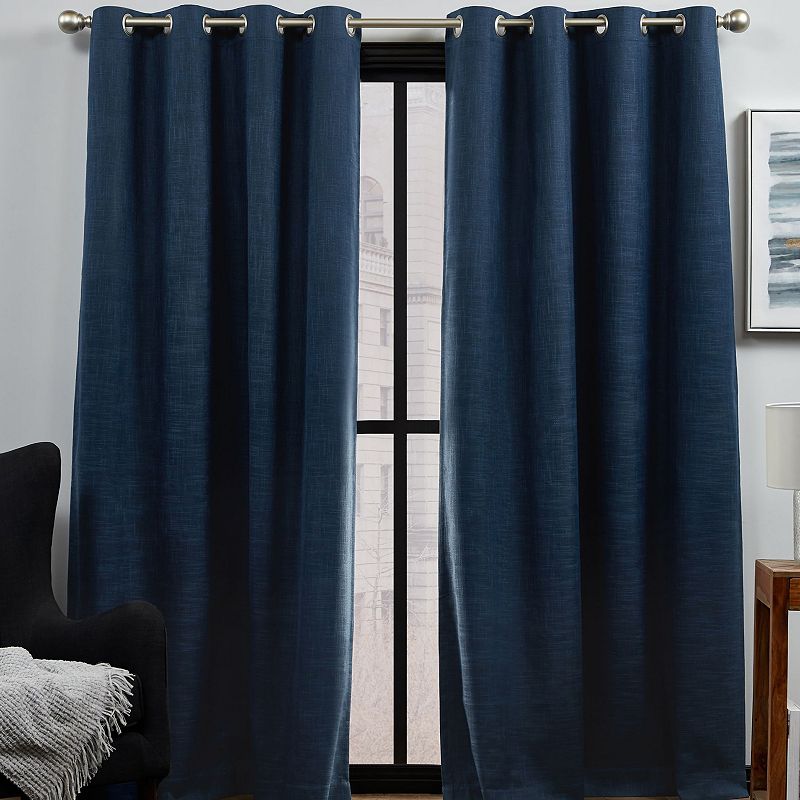 Exclusive Home 2-pack Bensen 100% Blackout Grommet Top Window Curtains