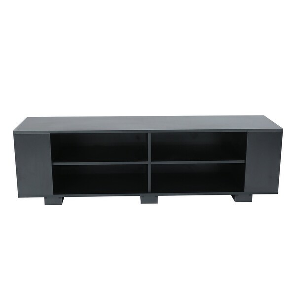 TV Stand for TVs up to 65-Inch， Modern Entertainment Center with 8 Open Shelves