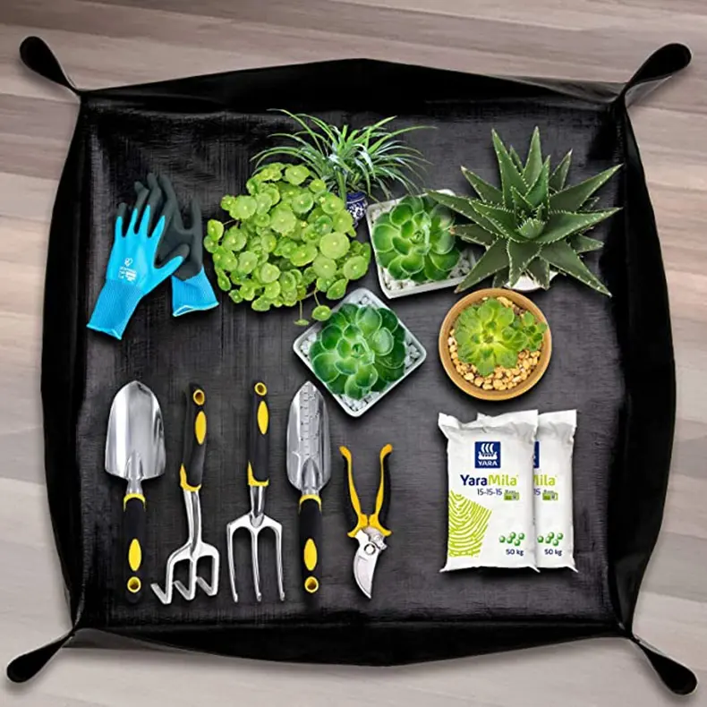 Wholesale Hot Sale Square Plant Repotting Portable Indoor Succulent Flowers Gardening Pad Foldable Waterproof Garden Mat