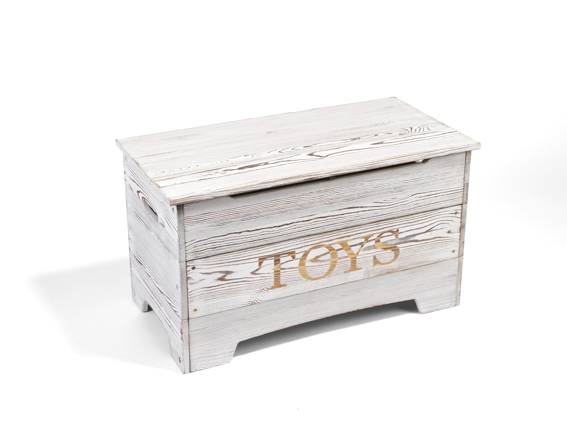 Badger Basket 24.6 Gallon Wood Toy Chests, Distressed White