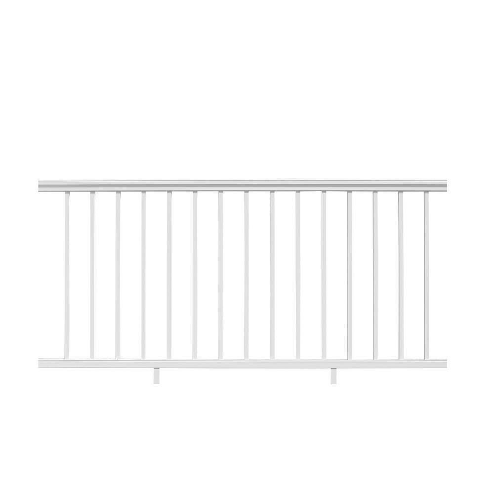 NewTechWood Allure 96 in. x 42 in. White Aluminum Preassembled Railing Kit AL-42-8-WHI