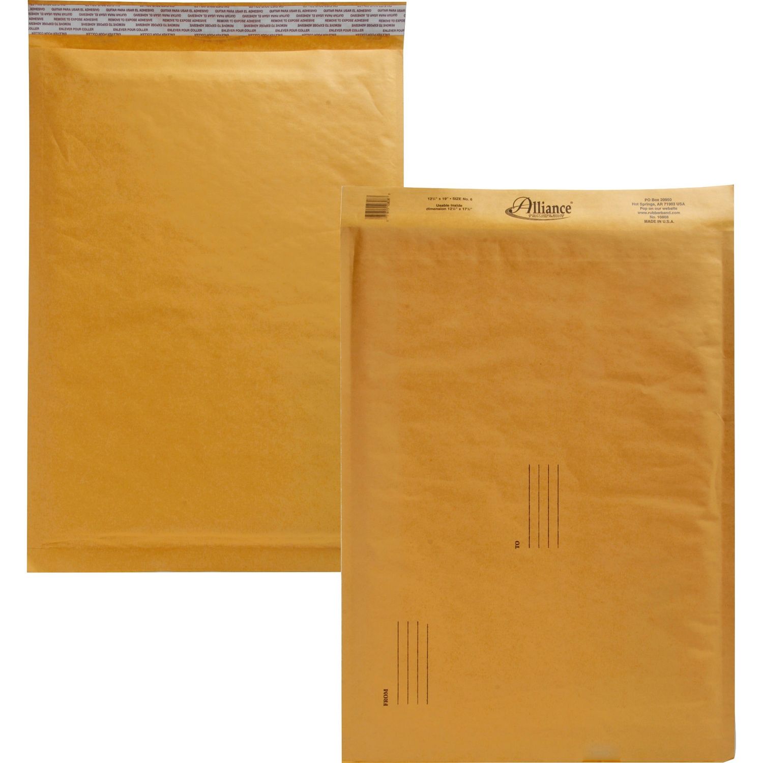 Kraft Bubble Mailers by Alliance Rubber Company ALL10808