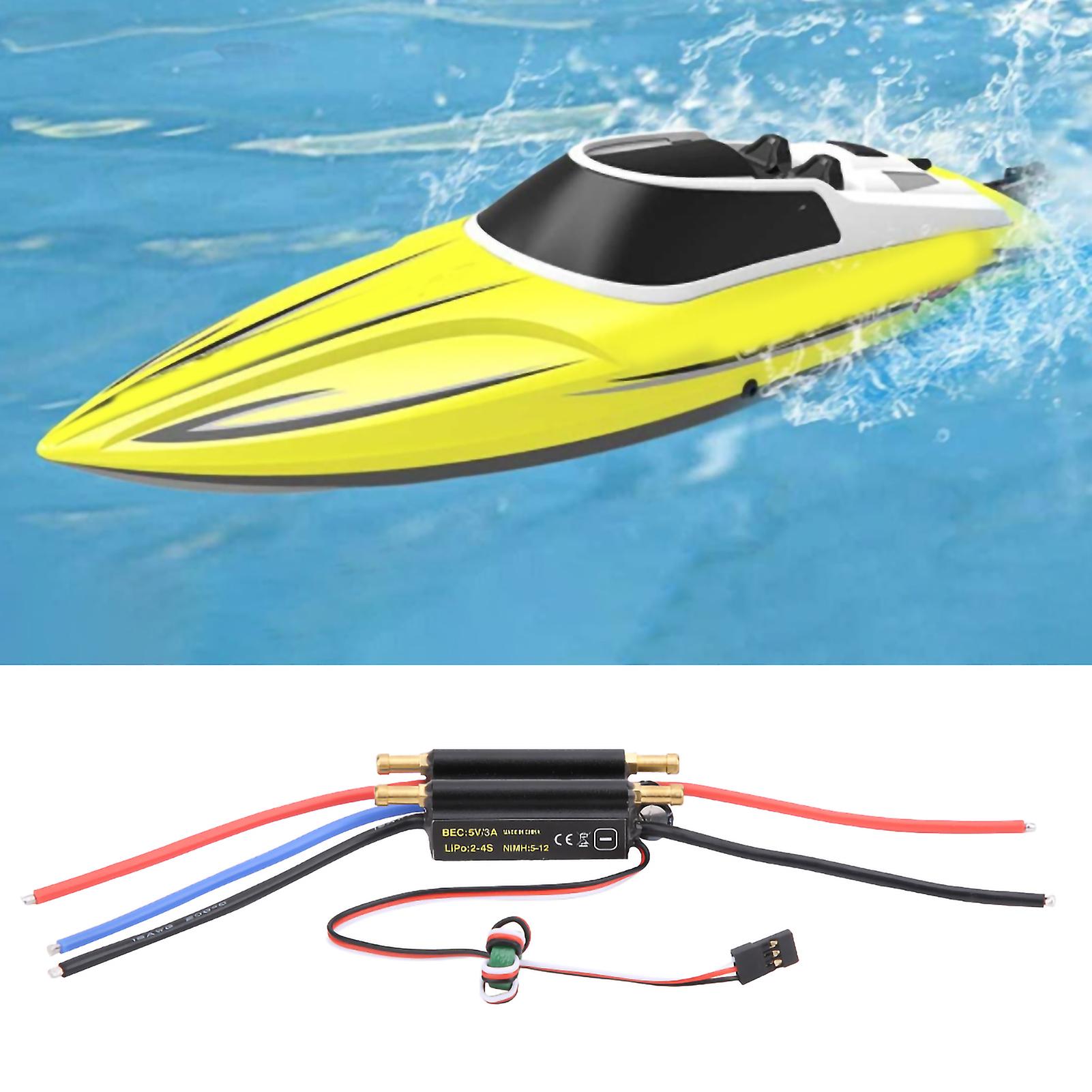 30a Rc Boat Waterproof Brushless Esc Electric Speed Controller Accessory For Rc Boat