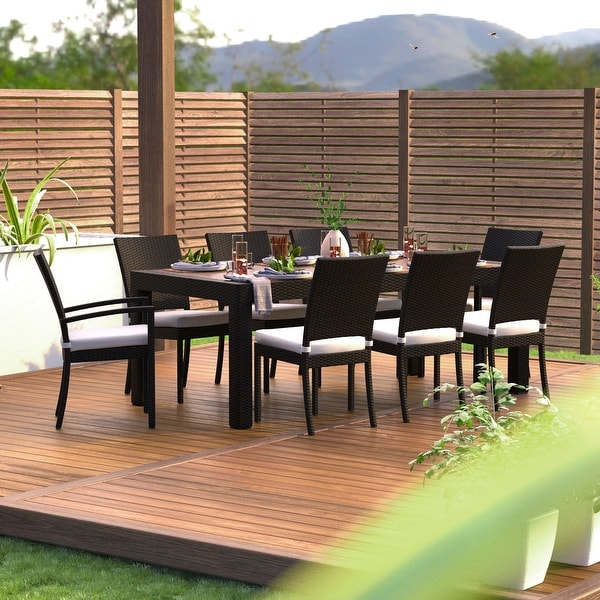 Deco 9 Piece Aluminum Outdoor Patio Dining Set