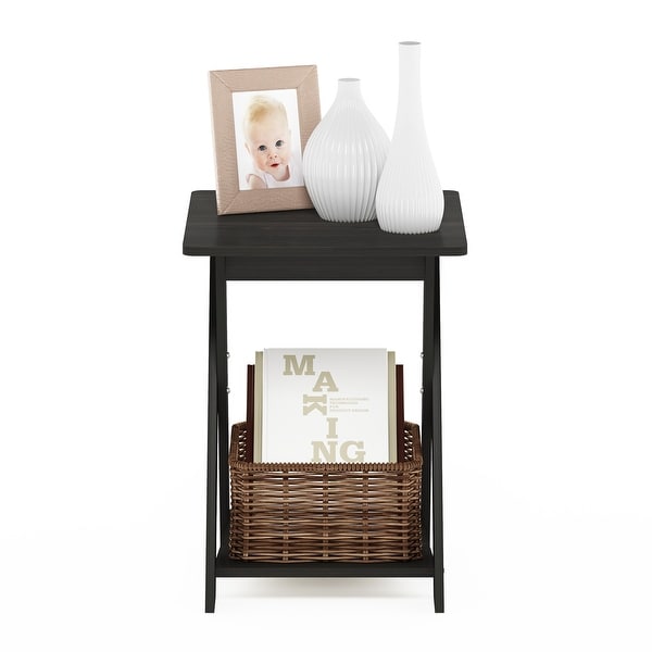 Porch and Den Wilmot Espresso Simplistic Criss-crossed End Table