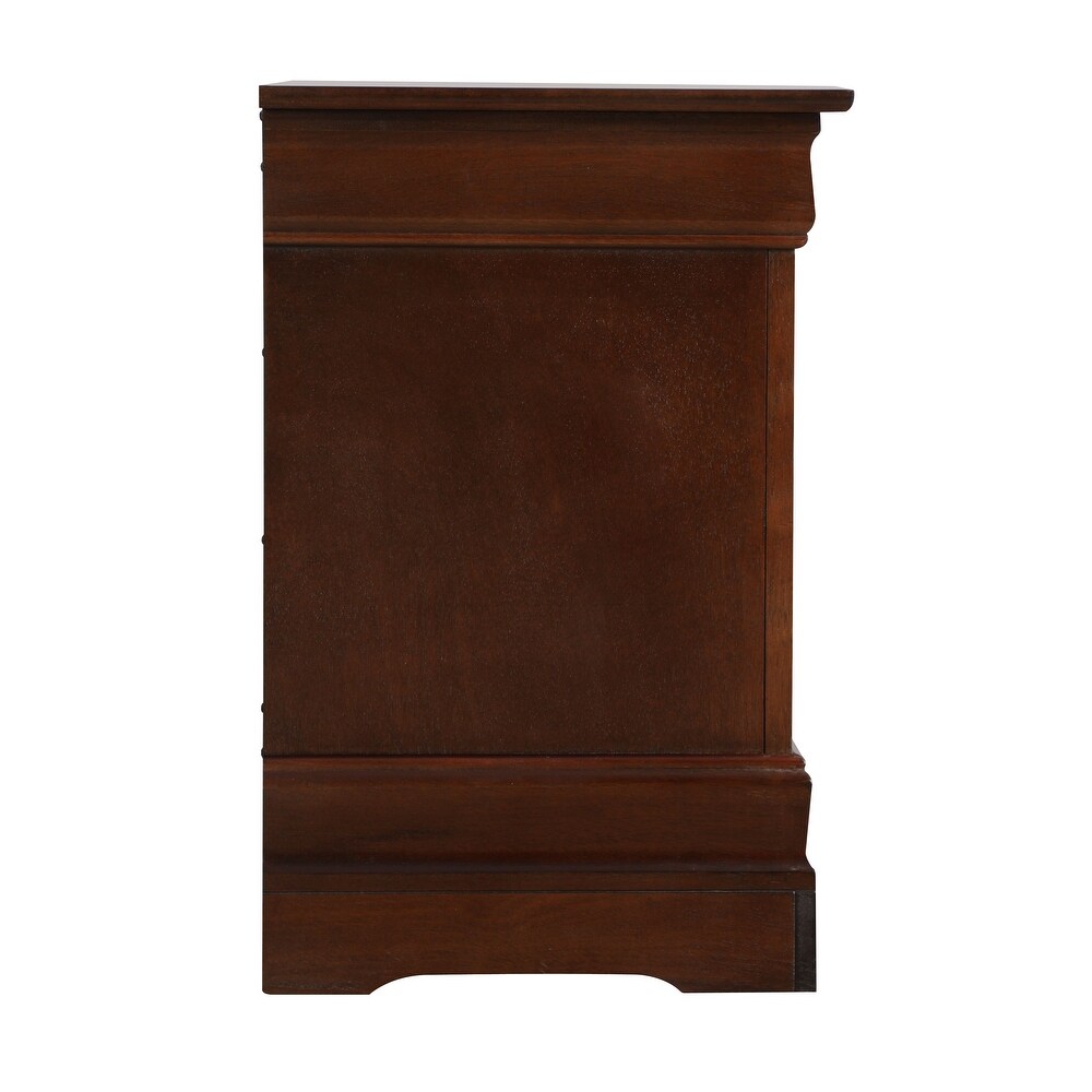 Louis Phillipe 2 drawer Wooden Nightstand