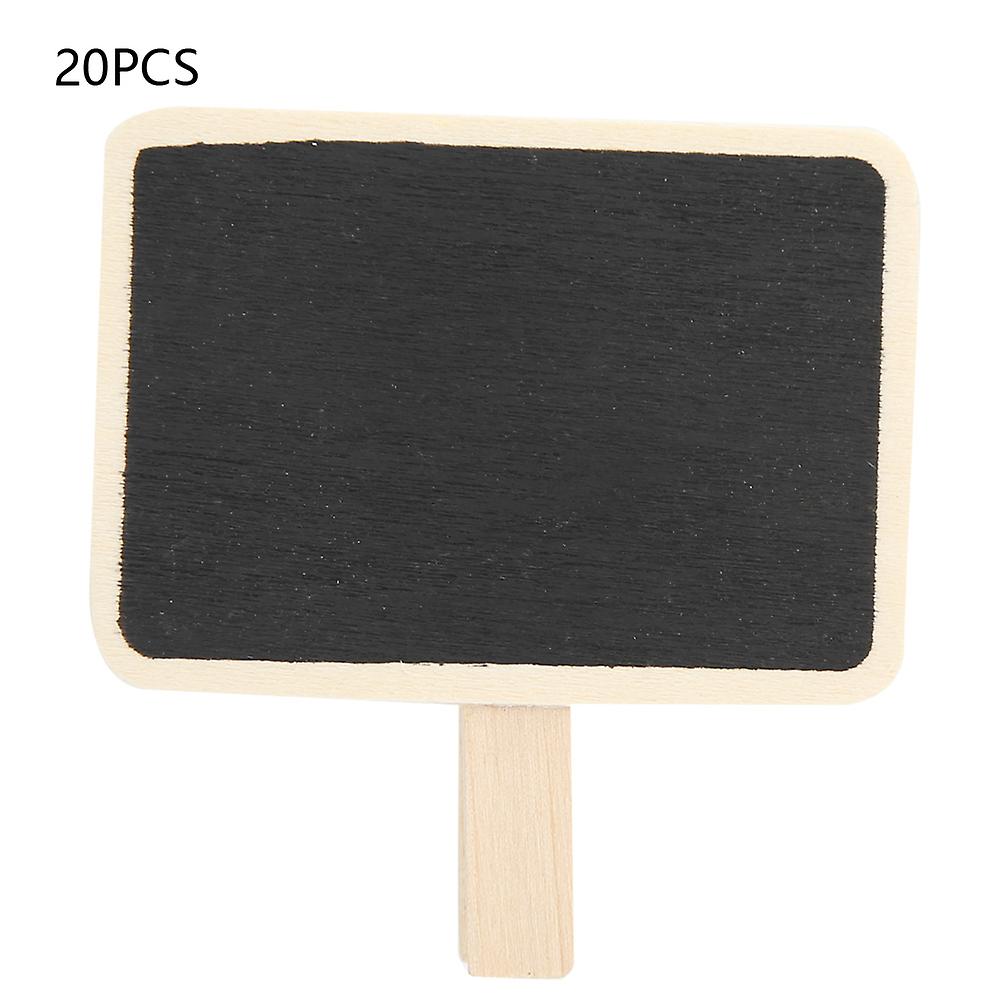 50pcs Mini Blackboard Clip Plant Label Wooden Message Board Marking Tool For Home Officesquare Shape