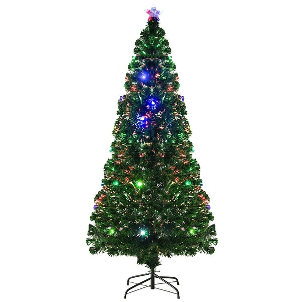 HOMCOM 6 ft. ColorChanging Lighted Christmas Tree with Stand