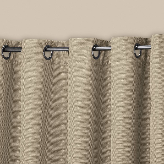 Collections Etc Textured Grommet Top Short Blackout Curtain Panel