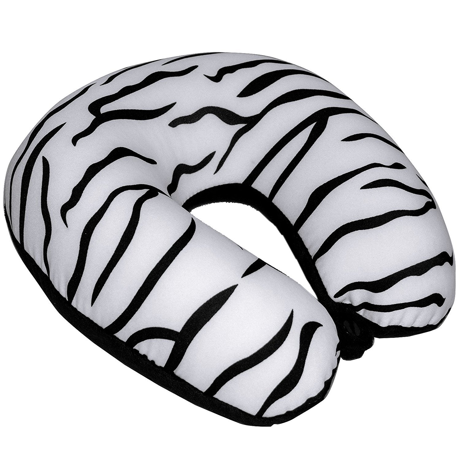 Bookishbunny Ultralight Micro Beads U Shaped Neck Pillow Travel Head Cervical Support Cushion Zebra Print