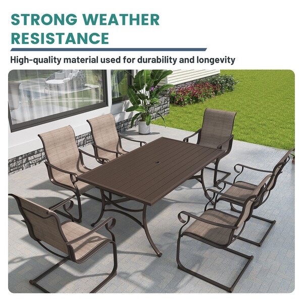 Iron rectangular dining table for terrace