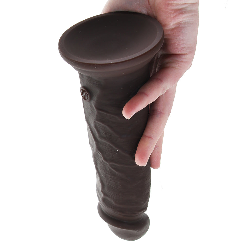 King Cock Elite Dual Density 8 Inch Silicone Cock in Brown