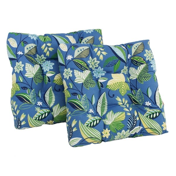 19-inch Square Tufted Indoor/Outdoor Chair Cushions (Set of 2)