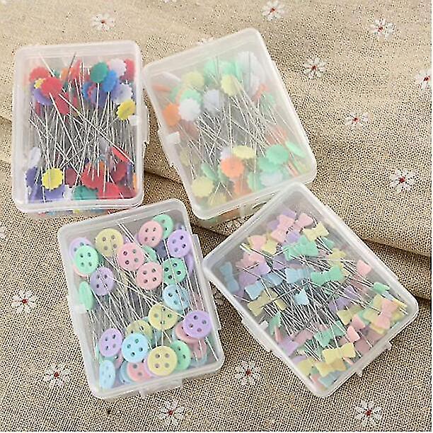 2 Sets Mixed Colors Sewing Patchwork Pins Flower Head Pins Sewing Diy