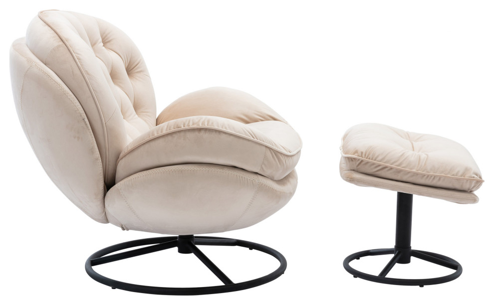 IA7002 Amelia Accent Chair  Beige   Contemporary   Armchairs And Accent Chairs   by IDEAZ International  LLC  Houzz