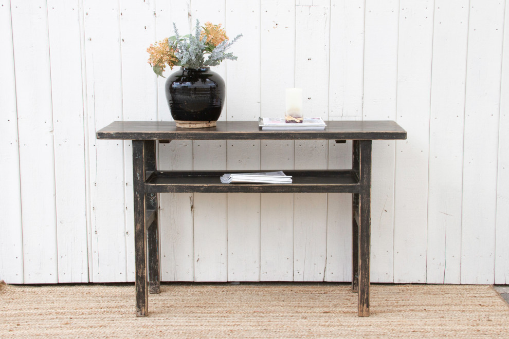 Primitive Chinese Black Console Table   Scandinavian   Console Tables   by De cor  Houzz