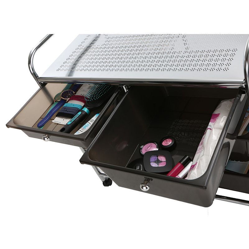 Mind Reader Storage Drawer Rolling Utility Cart