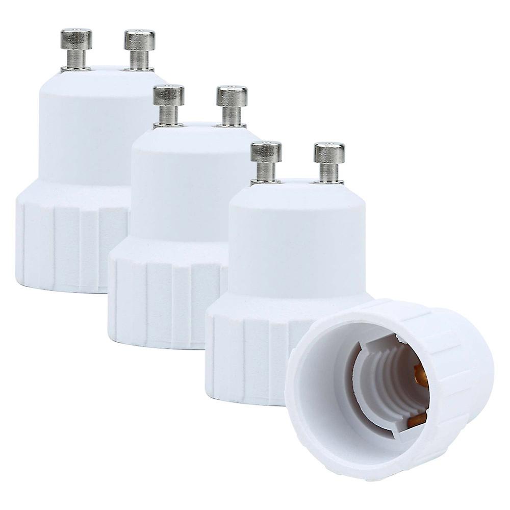 GU10 to E14 lamp base adapter in WHITE – 4x lamp adapter for reformatting from GU10 to E14