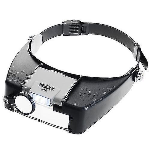 Adjustable Jeweler Headband Lighted Magnifier Lighting 2 Leds