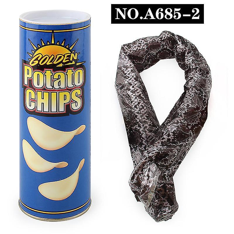 685-2-0.134kg# Potato Chip Bounce Snake Fool's Day Gift Spoof Spoof Potato Chip Snake Toy Spoof Gift Toy Simulation Snake