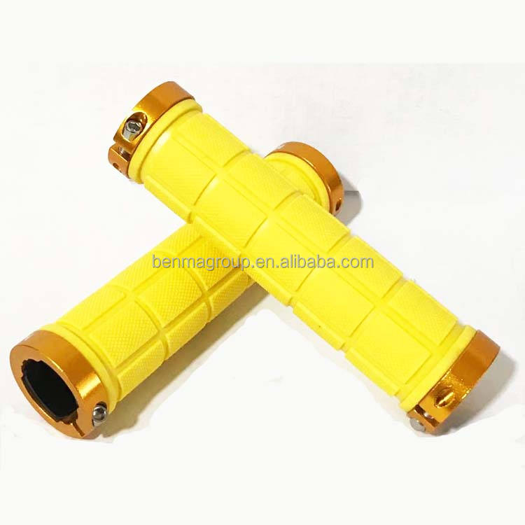 Colorful MTB bicycle cycle rubber hand grip lock on bike grips