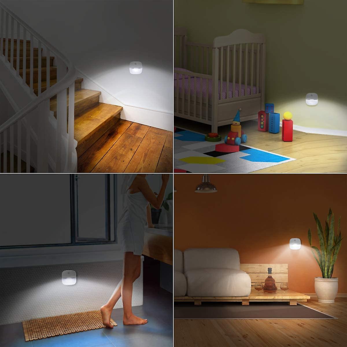 Liangnv Upgraded Motion Sensor Light， Cordless Battery-powered Led Night Light， Wall Light， Closet Lights， Safe Lights For Stairs， Hallway， Bathroom，