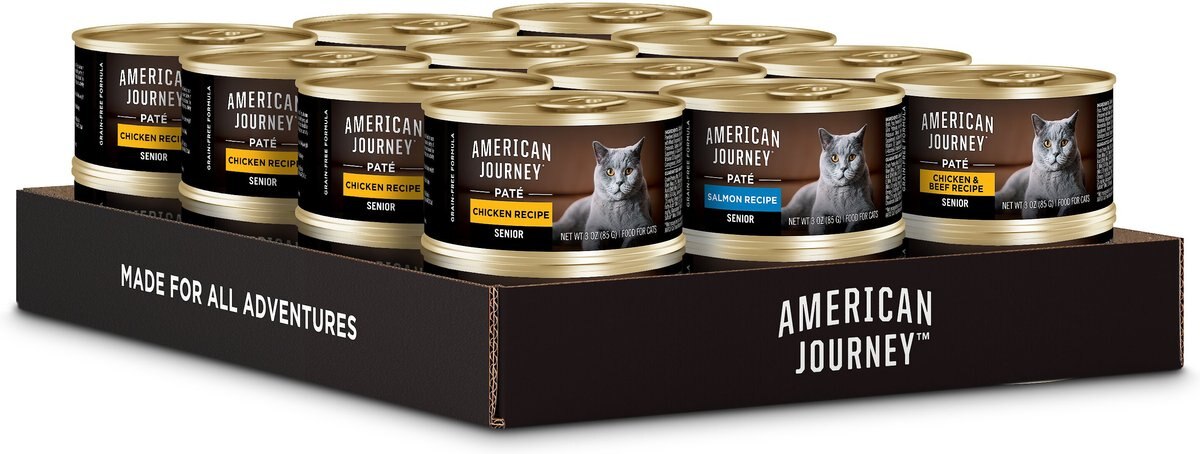 American Journey Pate Senior Wet Cat Food Variety Pack