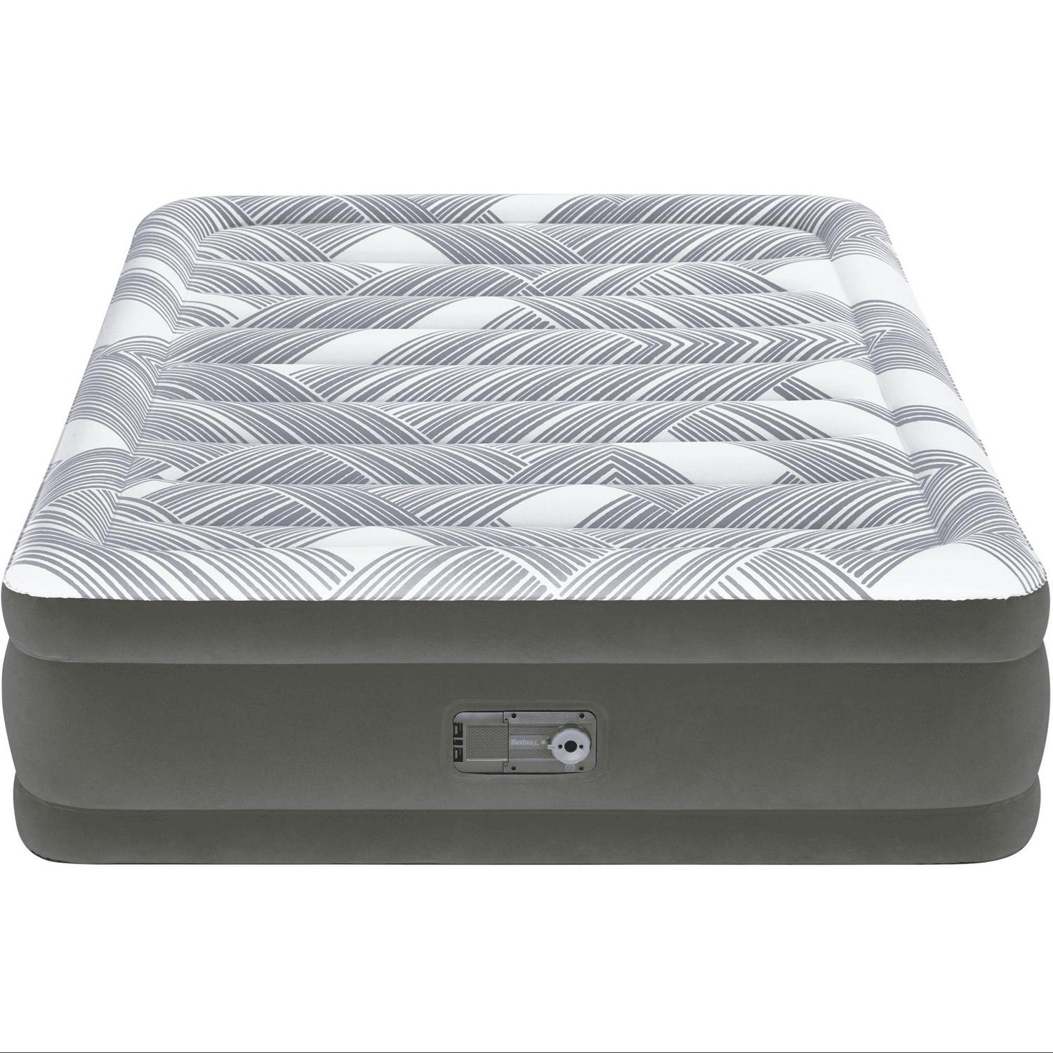 Bestway Deco Graphite 18 Queen Air Mattress with Built-in Pump