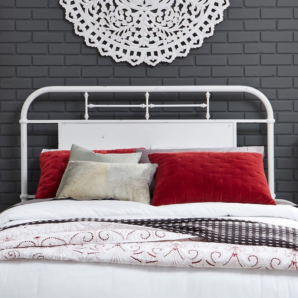 Vintage Series Distressed Metal King Metal Headboard