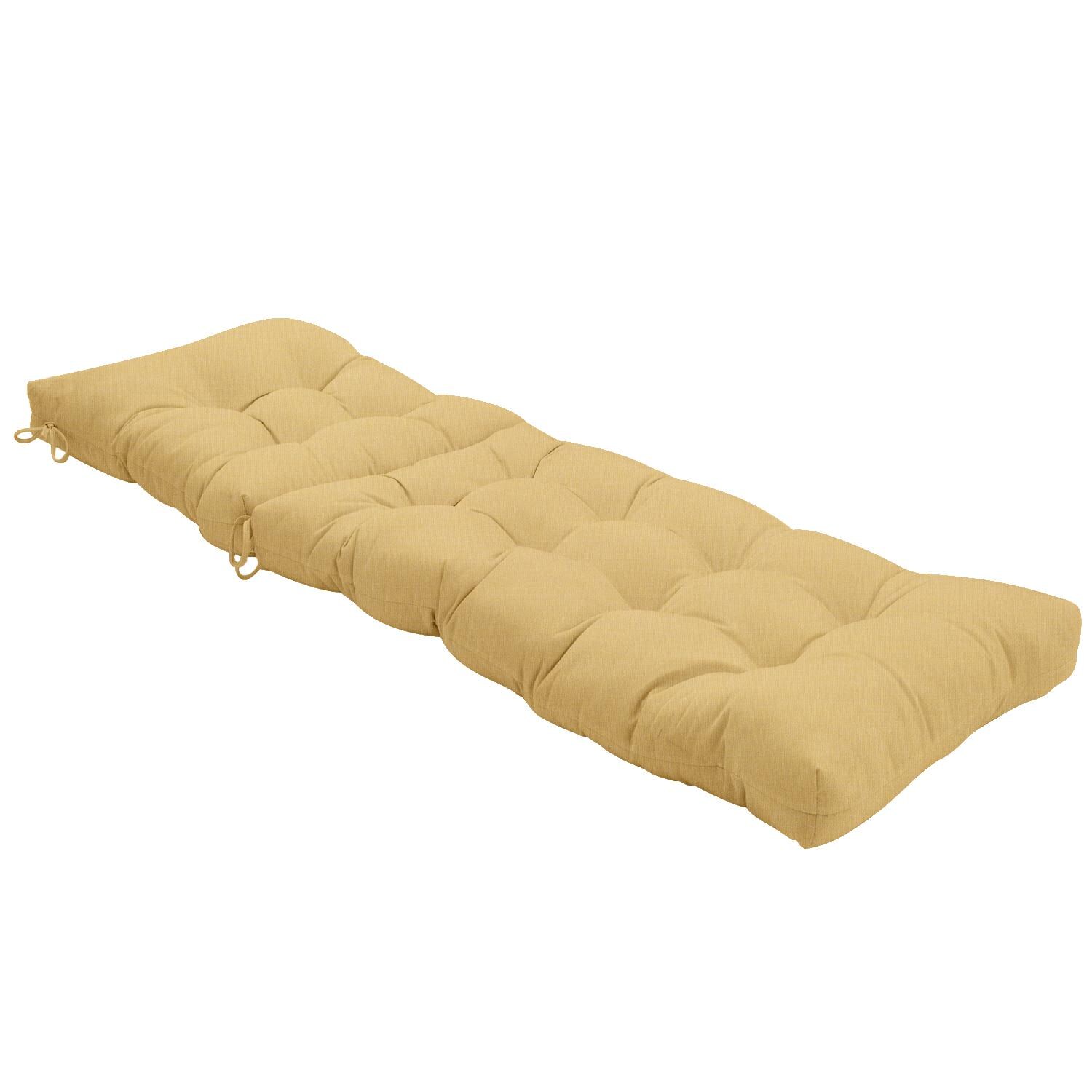 Sunbrella Canvas Wheat Long Outdoor Replacement Chaise Lounge Cushion By Signature