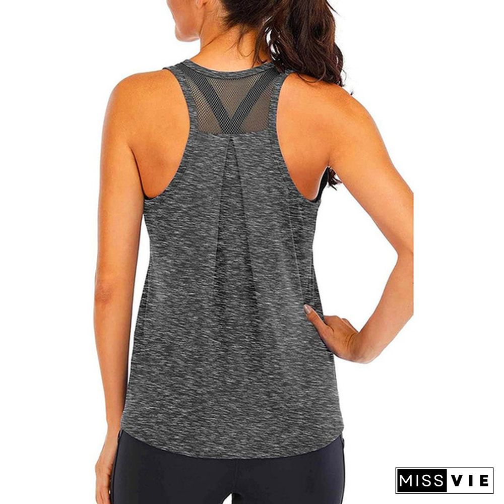 Yoga Vest Women Running Shirts Sleeveless Gym Tank Tops Women's Sportswear Quick Dry Breathable Workout Tank Top Fitness Clothes