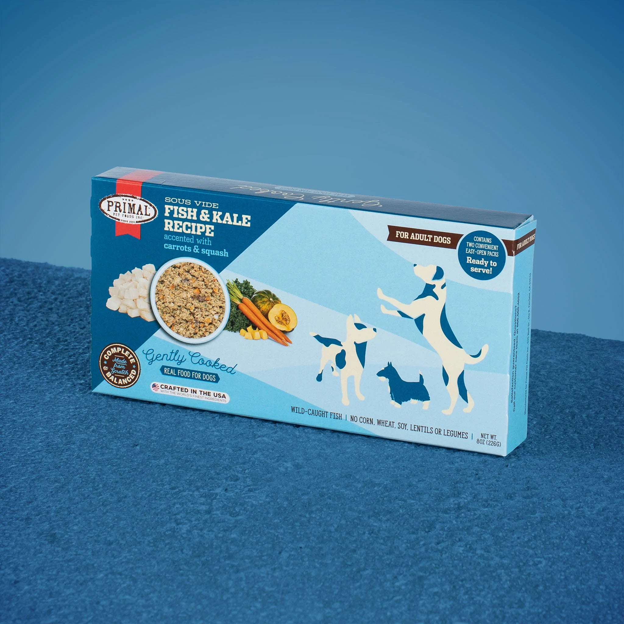 Primal Gently Cooked Fish and Kale Grain Free Frozen Dog Food