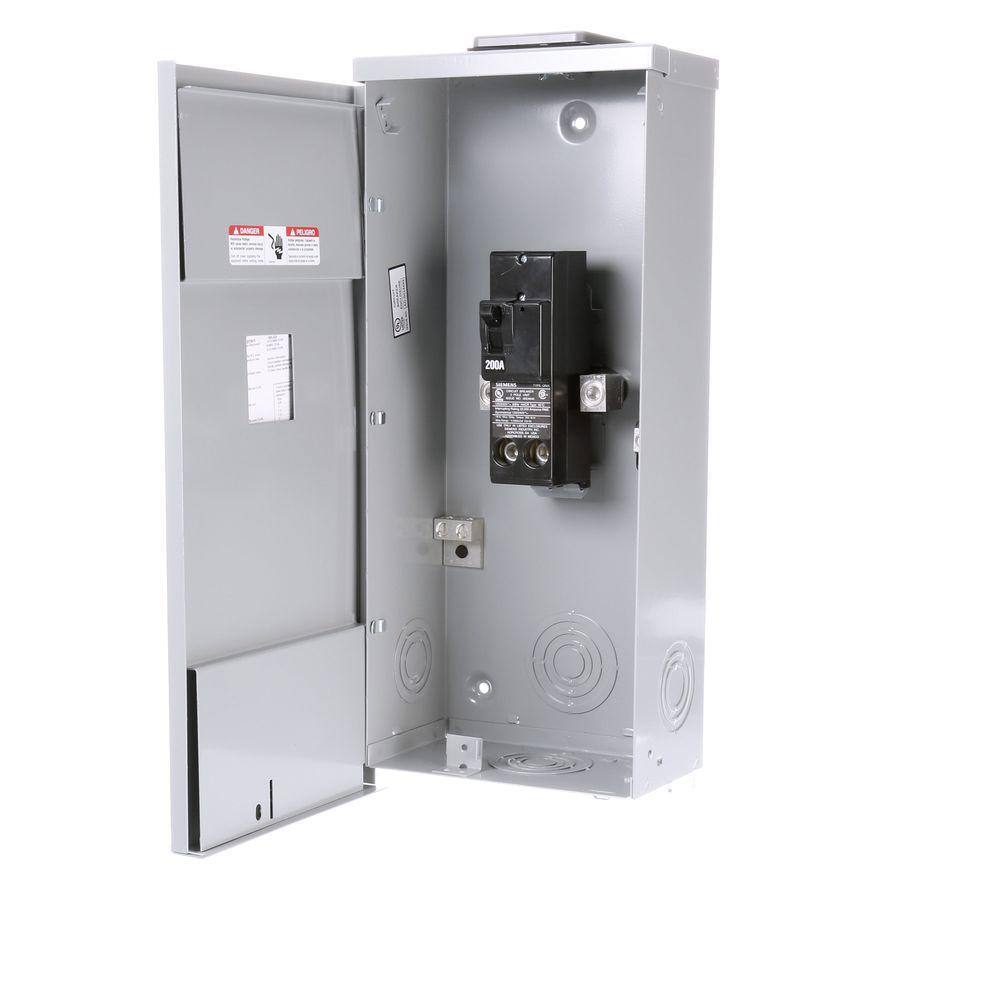 Siemens 200 Amp 2-Space 2-Circuit Main Breaker Outdoor Load Center W0202MB1200CU