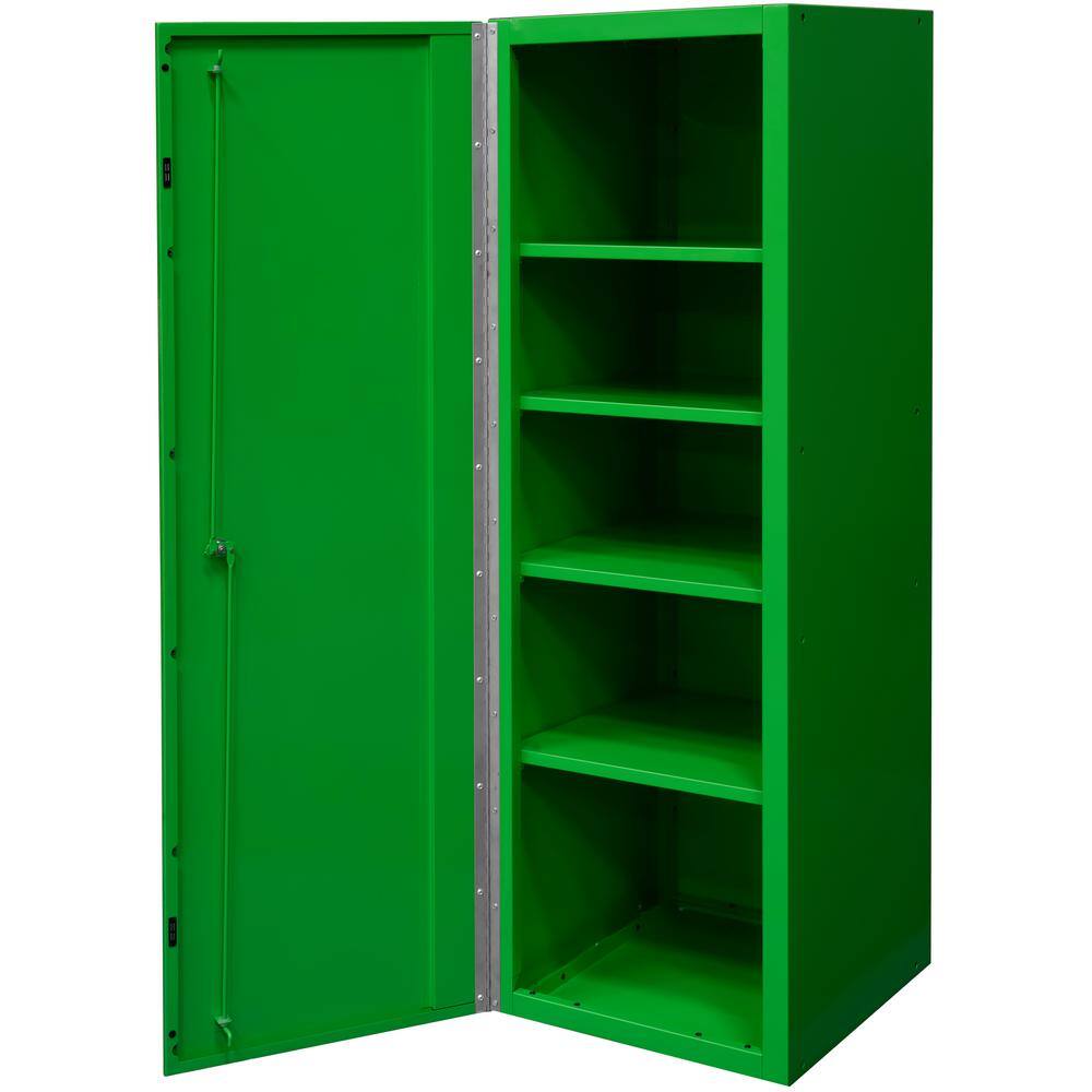 Extreme Tools DX 19 in. 4-Shelf Side Locker Tool Chest in Green with Black Handle DX192100SLGNBK